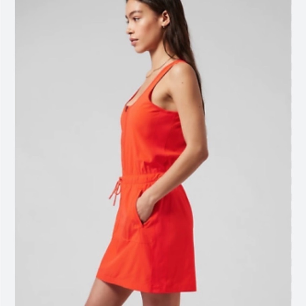Athleta Savannah Strap Mini Athletic Tie Waist Athleisure Dress